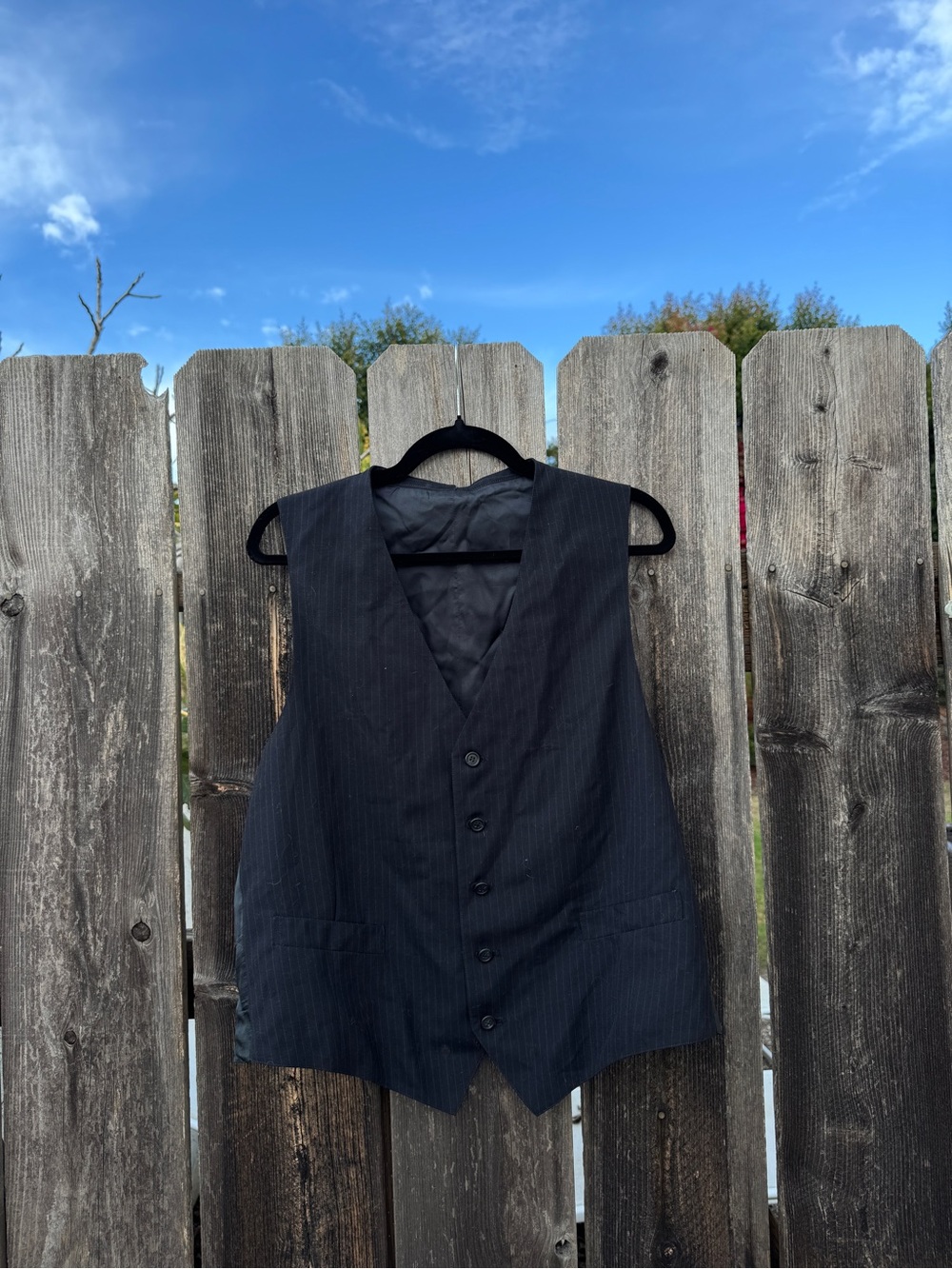 Tailored Black Pinstripe Women's Vest